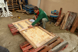 PK Stras à la rentrée des associations : Montage planche à saut de bras