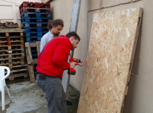 PK Stras à la rentrée des associations : Montage mur à saut de bras